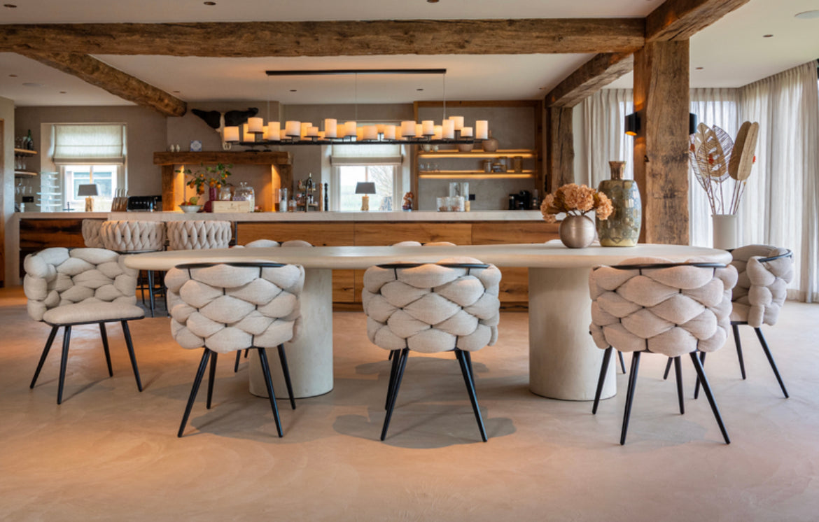 Rock Eetkamerstoel Beige (set van 2)